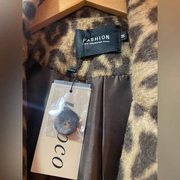 Brand NEW never worn. Leopard Print Women's Coat - Picture 4 of 11